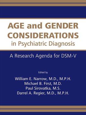 cover image of Age and Gender Considerations in Psychiatric Diagnosis